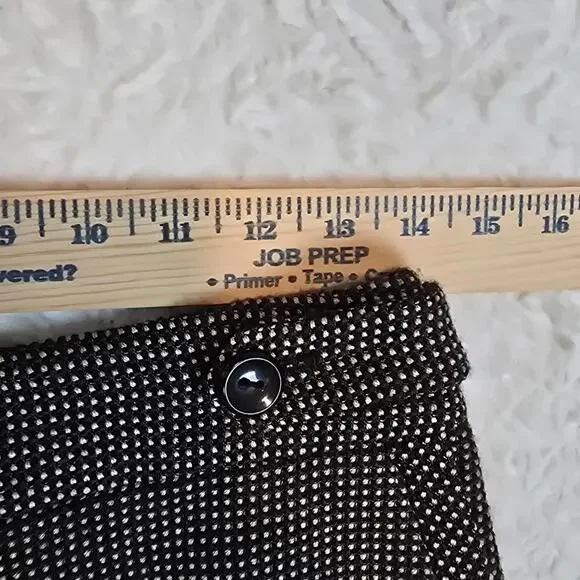 Ann Taylor 100% Virgin Wool Women's Brown&Tan Houndstooth Patterned Skirt Size 2 - Picture 8 of 9